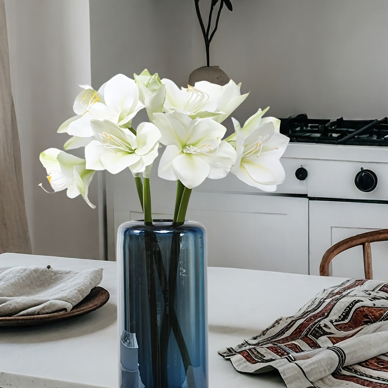 2pcs Lifelike Artificial Orchids - 24.5" Faux Clivia Flowers for Home, Office & Wedding Decor | Perfect for Thanksgiving, Christmas, Easter, Mother&