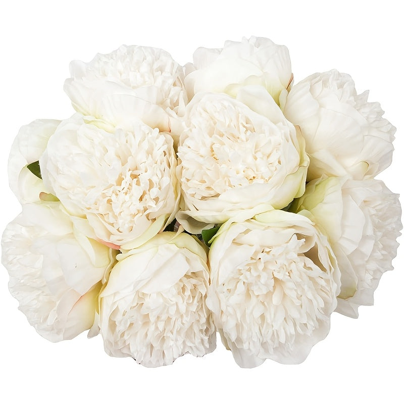 1pc Glam Style Artificial Peony Flowers, 13in Plastic Peonies for Wedding Arrangements, Bridal Bouquets, Centerpieces, Home Decor, Garden Courtyard, Spring and Summer Decorations, Suitable for Christmas, Thanksgiving, Valentine&