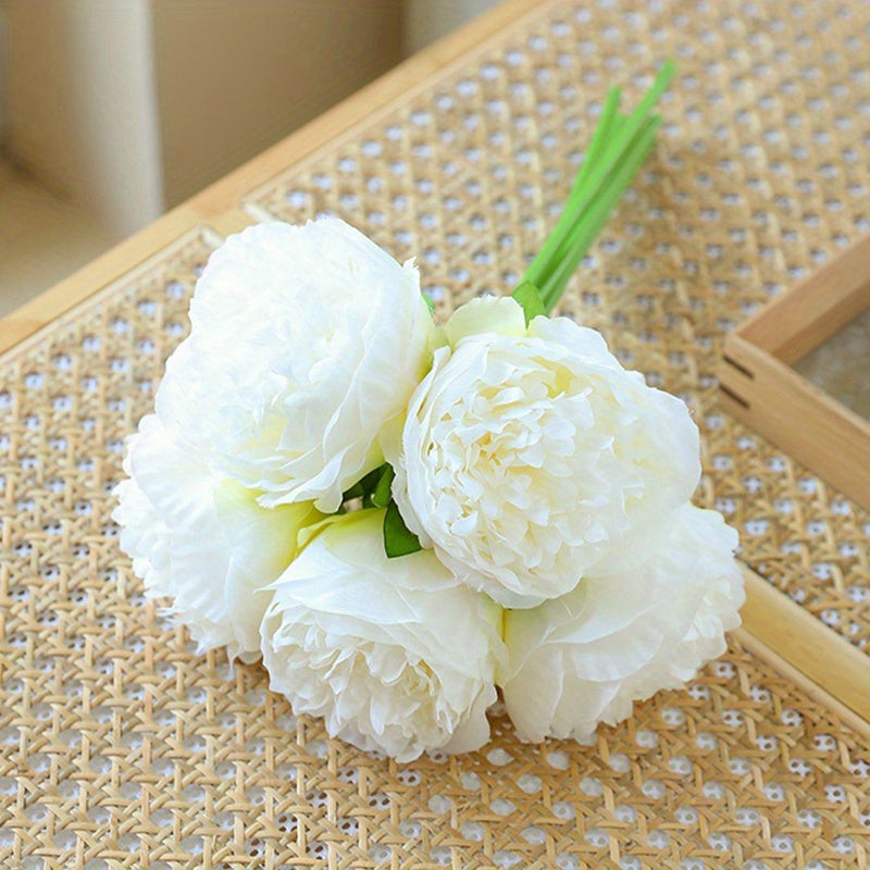 1pc Glam Style Artificial Peony Flowers, 13in Plastic Peonies for Wedding Arrangements, Bridal Bouquets, Centerpieces, Home Decor, Garden Courtyard, Spring and Summer Decorations, Suitable for Christmas, Thanksgiving, Valentine&