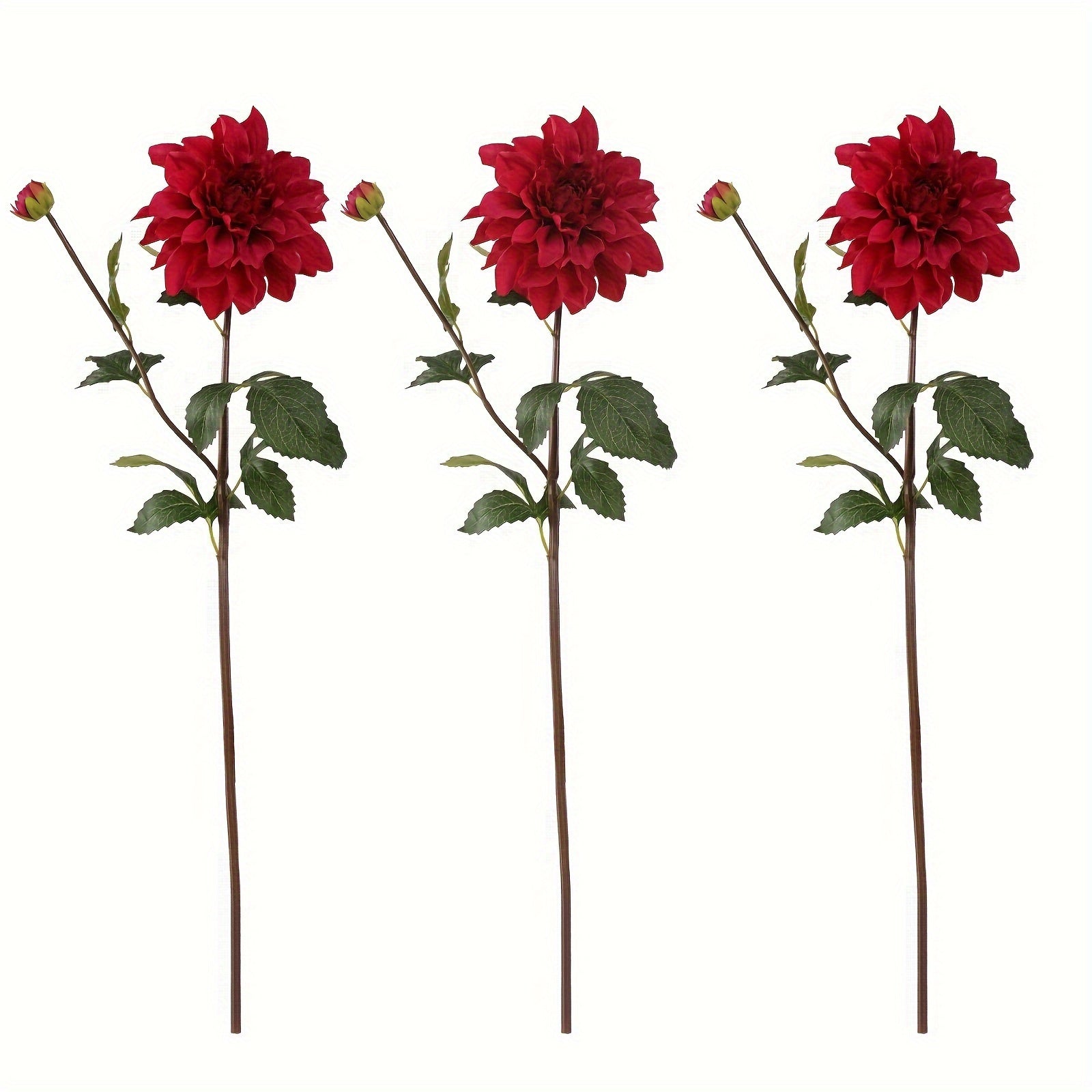 Boho Style Artificial Dahlia Flowers Swag, 1/3pcs Lifelike Plastic Floral Decor, Versatile Arrangements for Wedding, Engagement, Bridal Shower, Birthday, Anniversary, Holiday Decor - Christmas, Halloween, Easter, Hanukkah, Thanksgiving