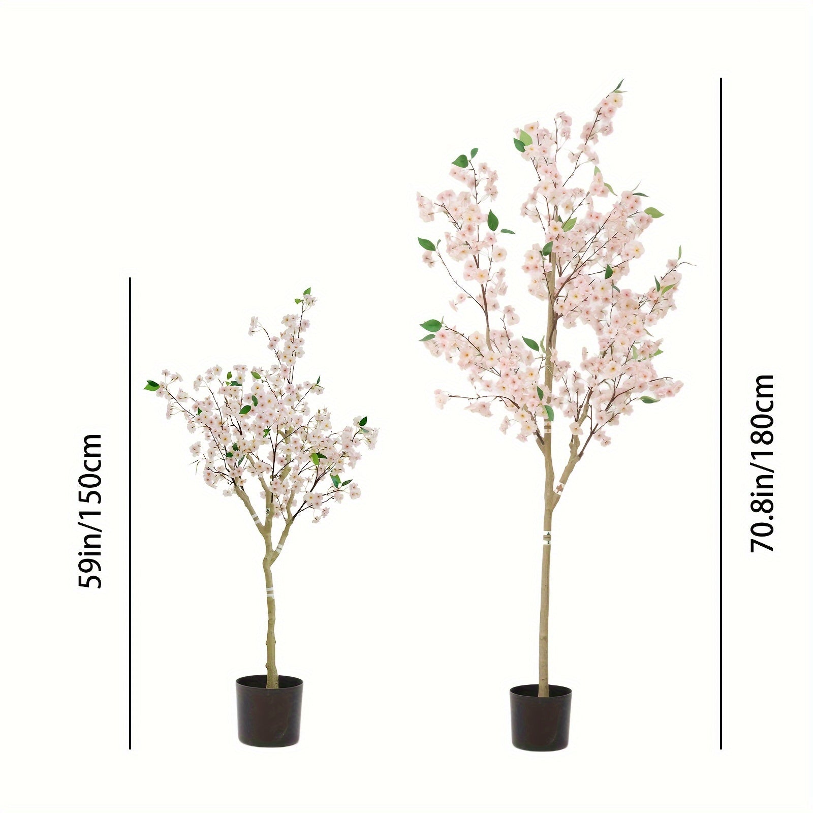 Stunning Artificial Cherry Blossom Tree - 59"/70.8" Tall, Includes Pot - Ideal for Home & Office Decor, Weddings, Engagements, Birthdays, and Seasonal Celebrations
