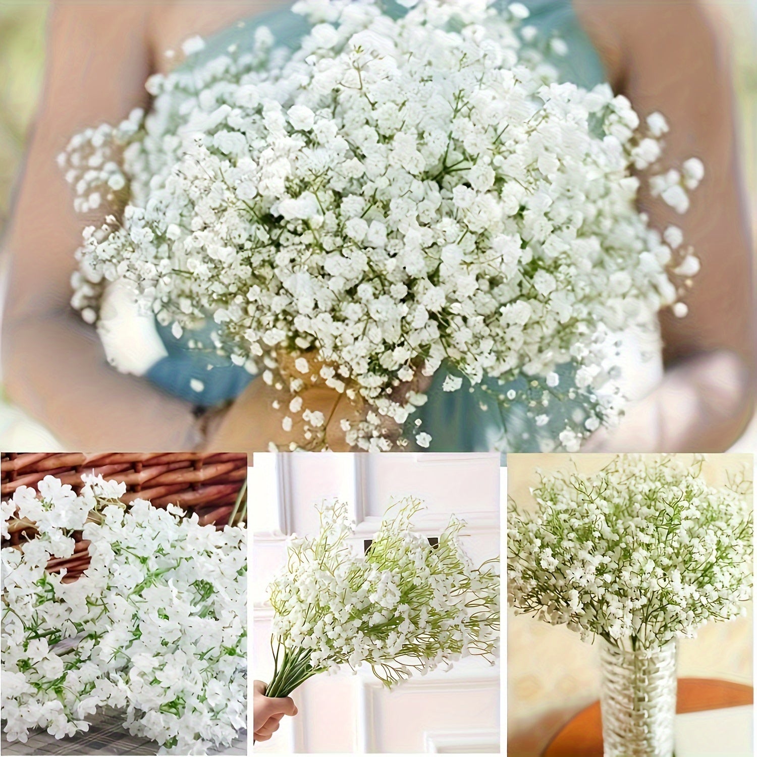 21pcs Premium Artificial Babys Breath Flowers Bouquet - Real Touch, Oxidation Resistant, Long-Lasting, And Easy to Arrange - Perfect for Home, Office, Wedding, Birthday, And Holiday Decorations