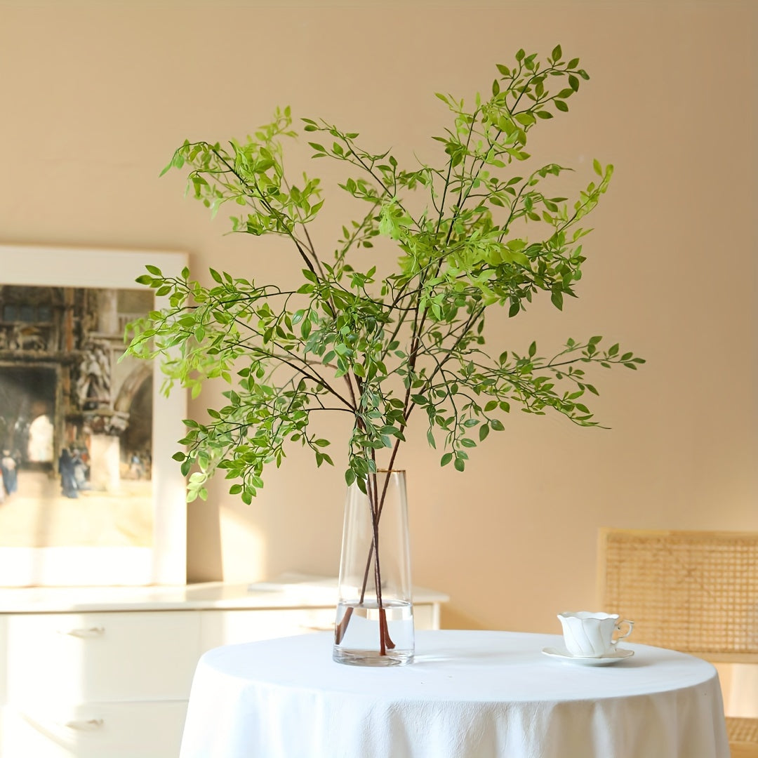 2pcs Classic Style Artificial Nandina Domestica Branches, Plastic Floral Swags, Versatile Faux Greenery Stems for Vase Arrangements, with Home Decor for Wedding, Thanksgiving, Mother&