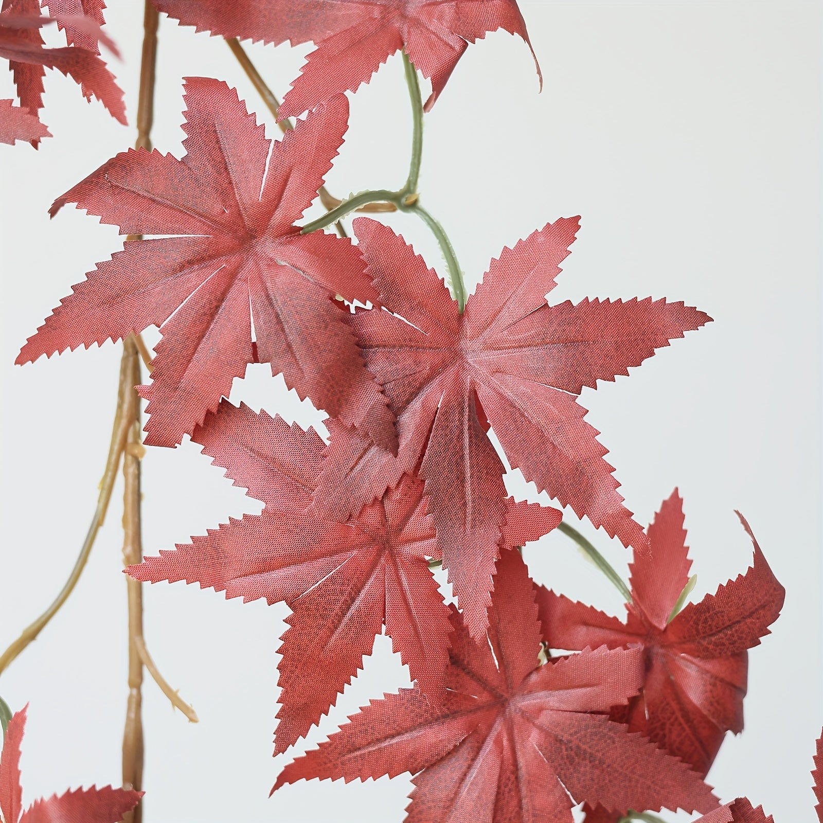 1pc, 71In Artificial Maple Leaf Garland, Bohemian Style, Plastic Autumn Foliage, Thanksgiving & Christmas Home Decor, Festive Fall Leaf Hanging Vine for Fireplace, Wedding, Party, Holiday Decor