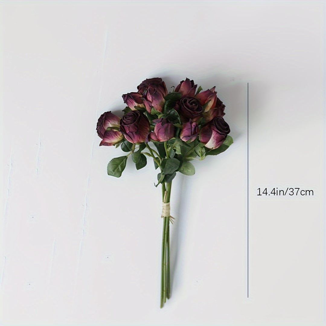 Set, Real Touch Faith Roses, DIY Bouquet Fake Flowers For Home Wedding Decoration, Plastic Flowers Perfect For Weddings, Mother&