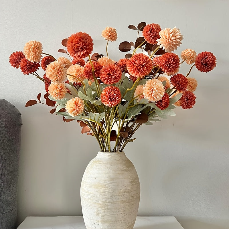 6pcs Dandelion Artificial Flower Bouquet - Perfect for Weddings, Engagements, Showers & More - Versatile Home Decor for All Seasons