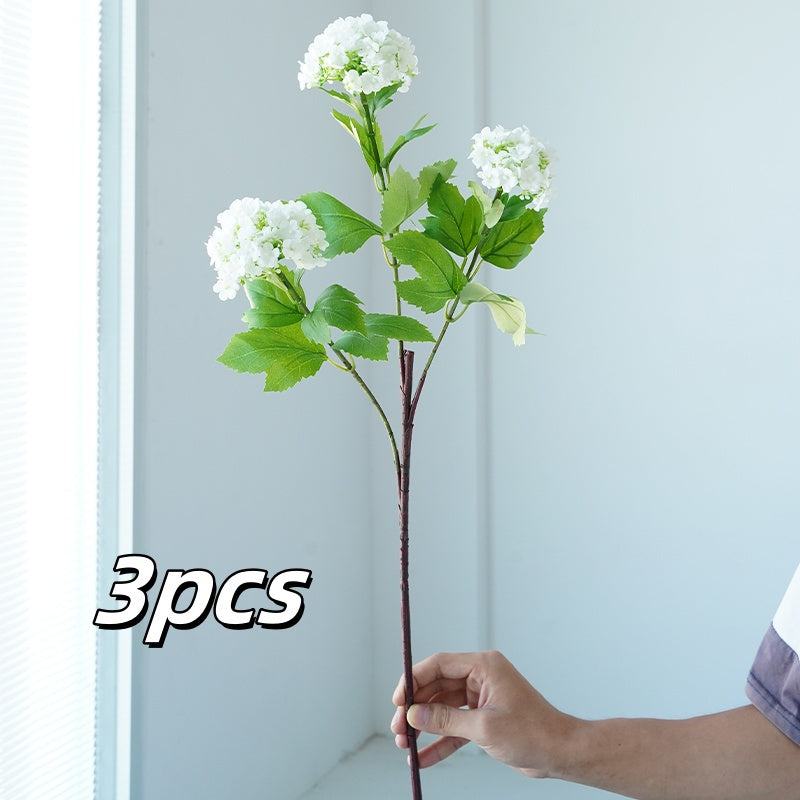 3pcs Classic Style Artificial Hydrangea Flowers, Plastic Floral Swags, Versatile Faux Hydrangeas for Home & Office Decor, with 28" for Wedding, Thanksgiving, Valentine&