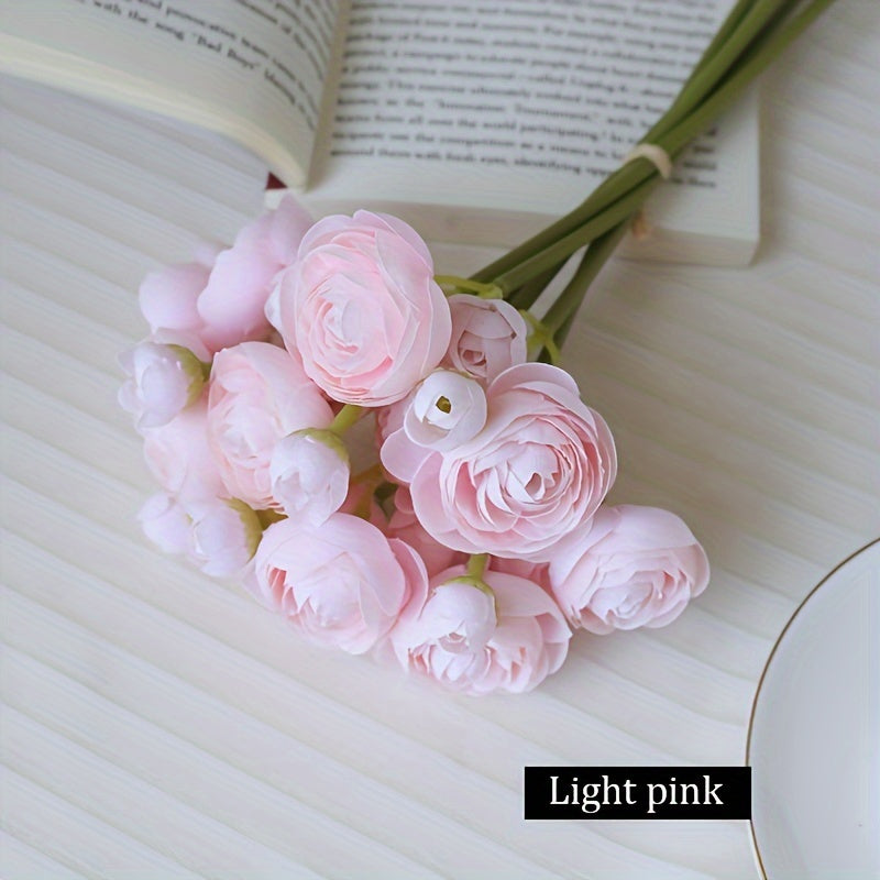 Vibrant Artificial Camellia Bouquet - Perfect for Weddings, Parties & Home Decor | Ideal for Centerpieces & Floral Arrangements