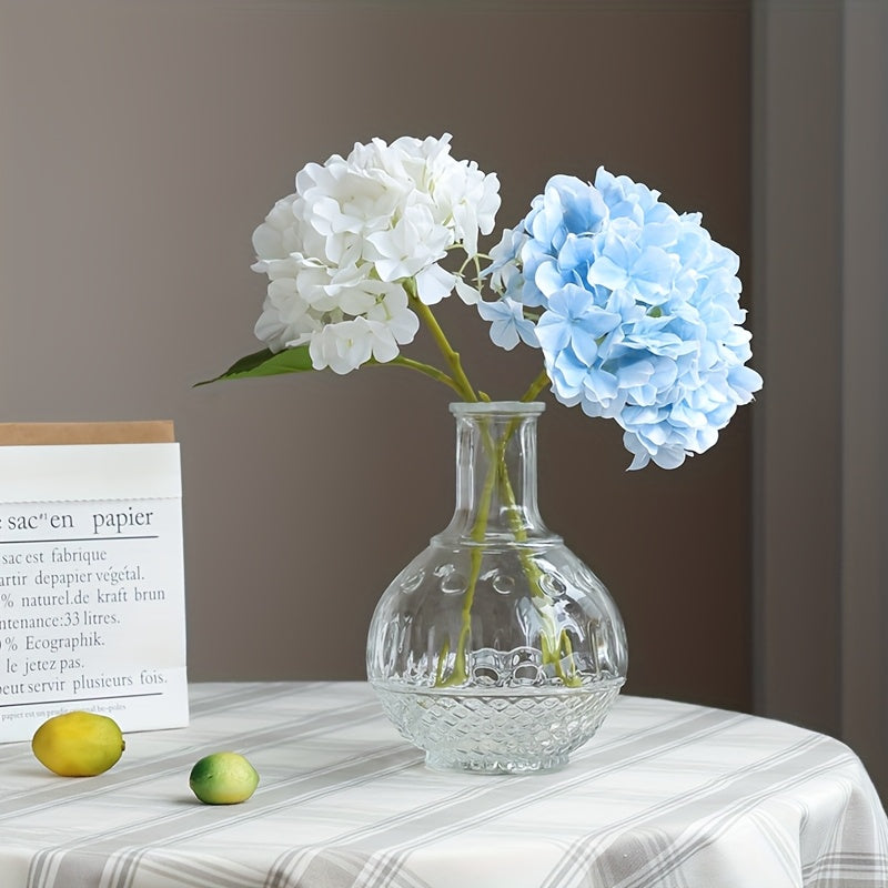 4pcs, 12in, Artificial Hand-felt Fabric Hydrangea, 3D Hand-felt Large Hydrangea, Suitable for Outdoor Wedding Office Family Gathering Living Room Table Decoration