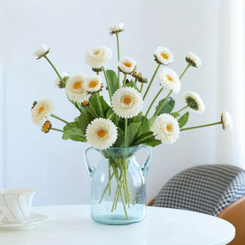 3pcs,Artificial Calendula, Silk Marigoldsmarigold, Autumn Decoration Faux Flowers for Wedding Bouquets Calendula Bridal Bouquet Artificial Wedding Flowers Home Garden Decor Party Birthday, Valentine&