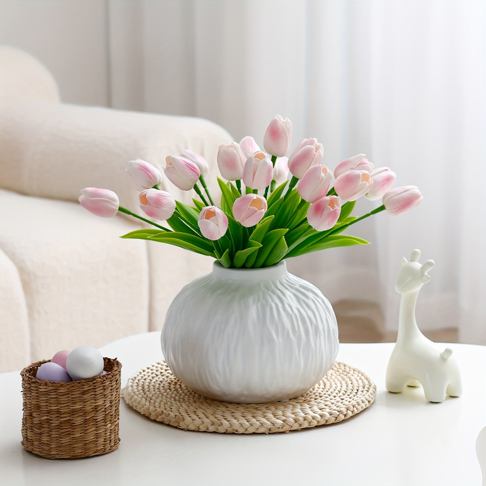 10/20pcs Realistic PU Tulips