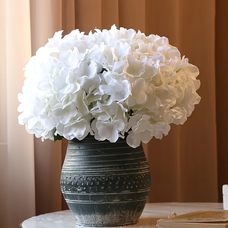 2 Bundles Artificial Hydrangea Silk Flowers Artificial Flowers 10 Heads Artificial Hydrangea Flowers Silk Flowers with Stems for Home Wedding Bouquet Table Centerpieces Party Decoration