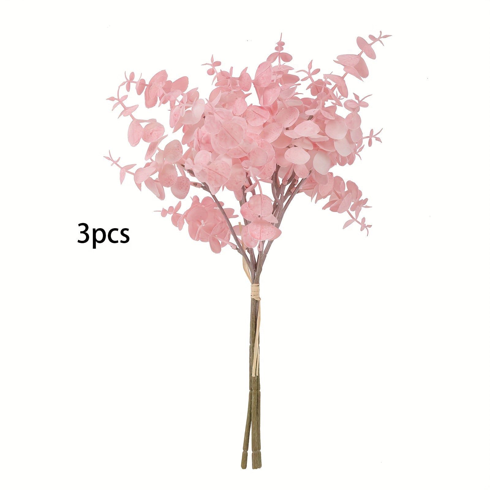 3/5 Branches of Artificial Eucalyptus Decorative Flowers, High-end Antioxidant Artificial Flowers, Suitable for Wedding, Home and Party Decoration, Independent Plastic Flower Arrangement, Suitable for Christmas, New Year, Valentine&