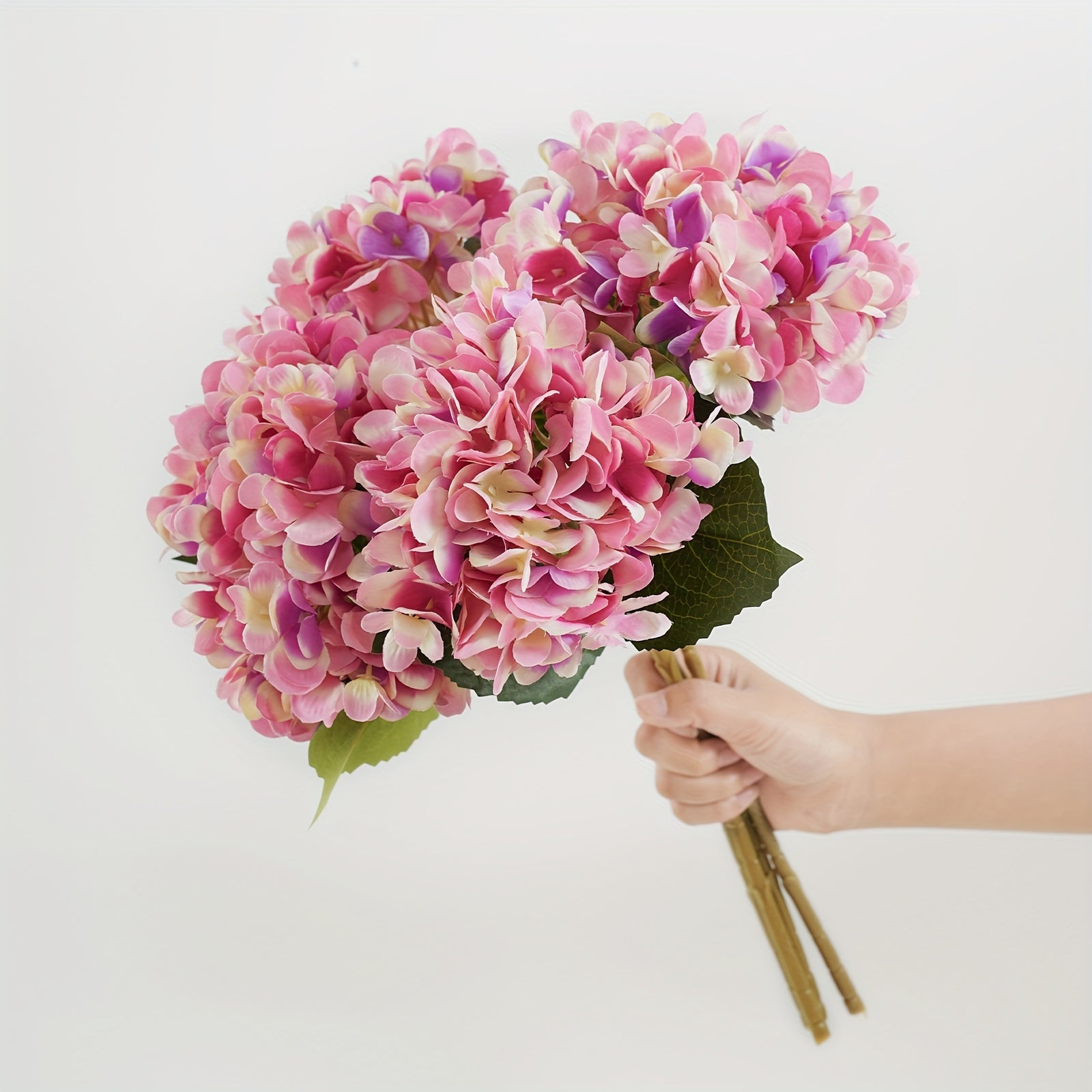 4pcs Artificial Hydrangea Flowers with Stems, Fake Flowers for Outdoor Weddings, Offices, Family Gatherings, Living Room, Table Decorations, Home Decoration