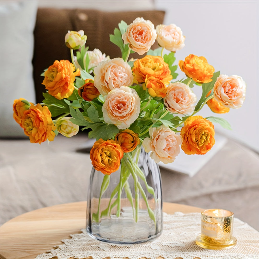 1pc, Artificial Flowers, Artificial Peonies, Decorate The Home, Beautify The Space, Create A Warm Atmosphere, 20.4in/52cm, Home Decoration, Room Decoration, Garden Decoration