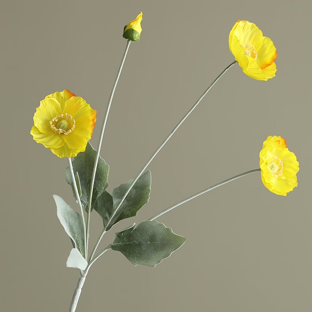 Elegant Artificial Poppy Bouquet - Perfect for Weddings, Home & Garden Decor, Valentine&