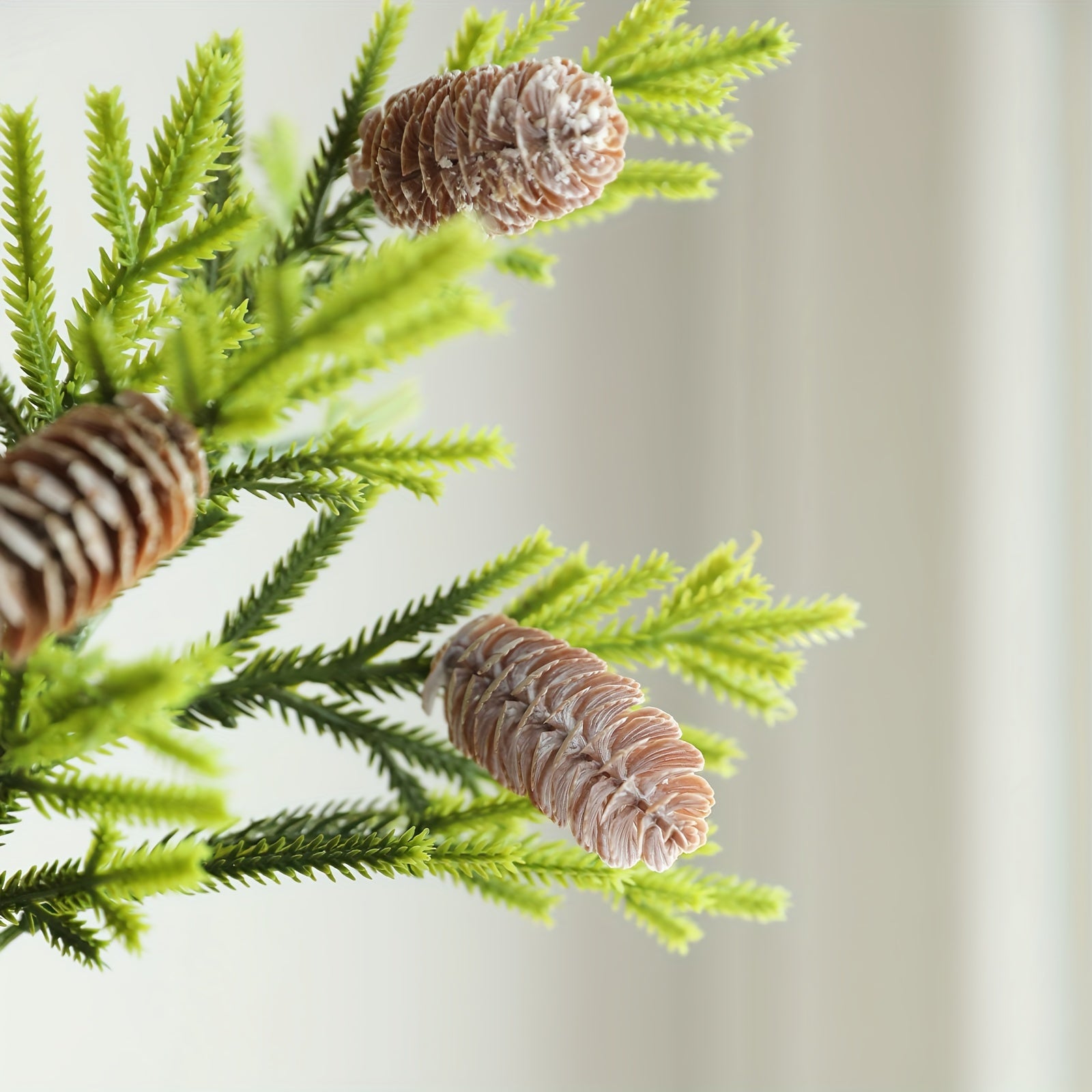 3/6/9 Stems of Lush, Fresh-Cut Pine Cones with Vibrant Green Needles - Authentic, Fragrant, and Long-Lasting Christmas Decorations for Home, Office, or Party - Easy to Arrange and Perfect for Holiday Centerpieces