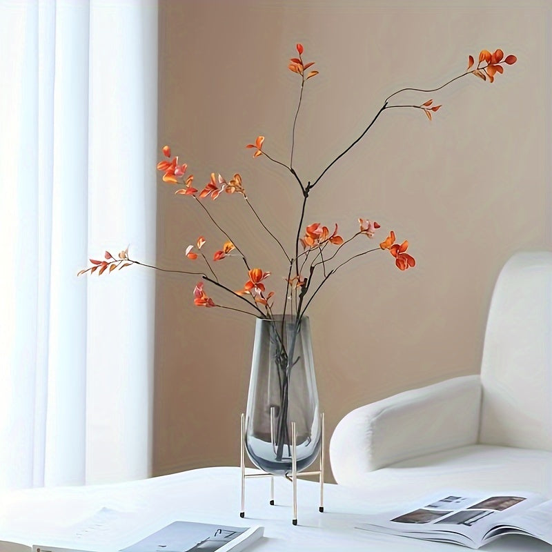 2pcs Faux Fall Plant Stems - Autumn Vine Branches for Home, Office, Event Decor - Plastic Tabletop Greenery for All Seasons, Ideal for Thanksgiving, Christmas, Halloween, Mother&