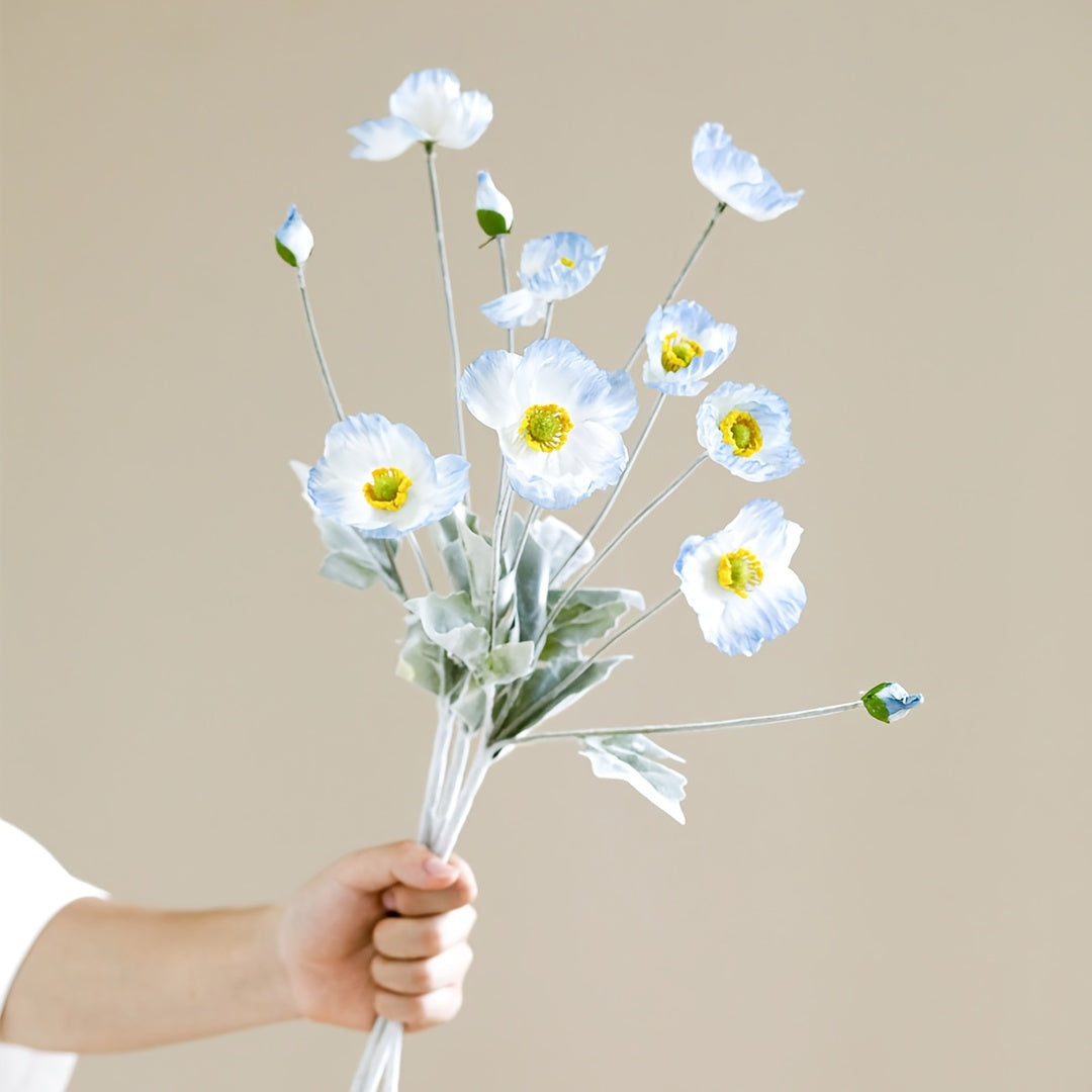 Elegant Artificial Poppy Bouquet - Perfect for Weddings, Home & Garden Decor, Valentine&