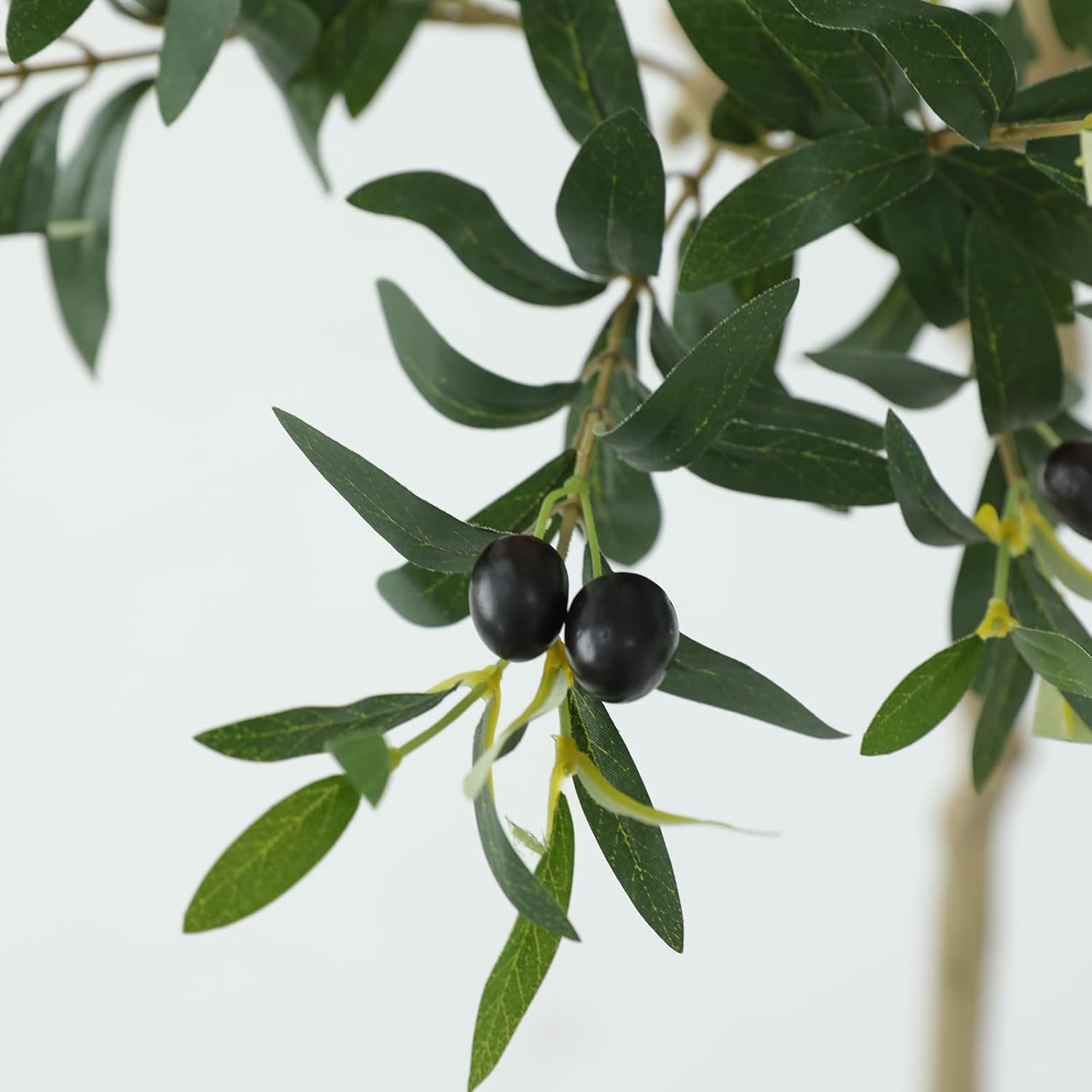 Artificial Olive Tree, Tall 6 Feet Faux Potted Silk Green Leaves Olive Tree Planter