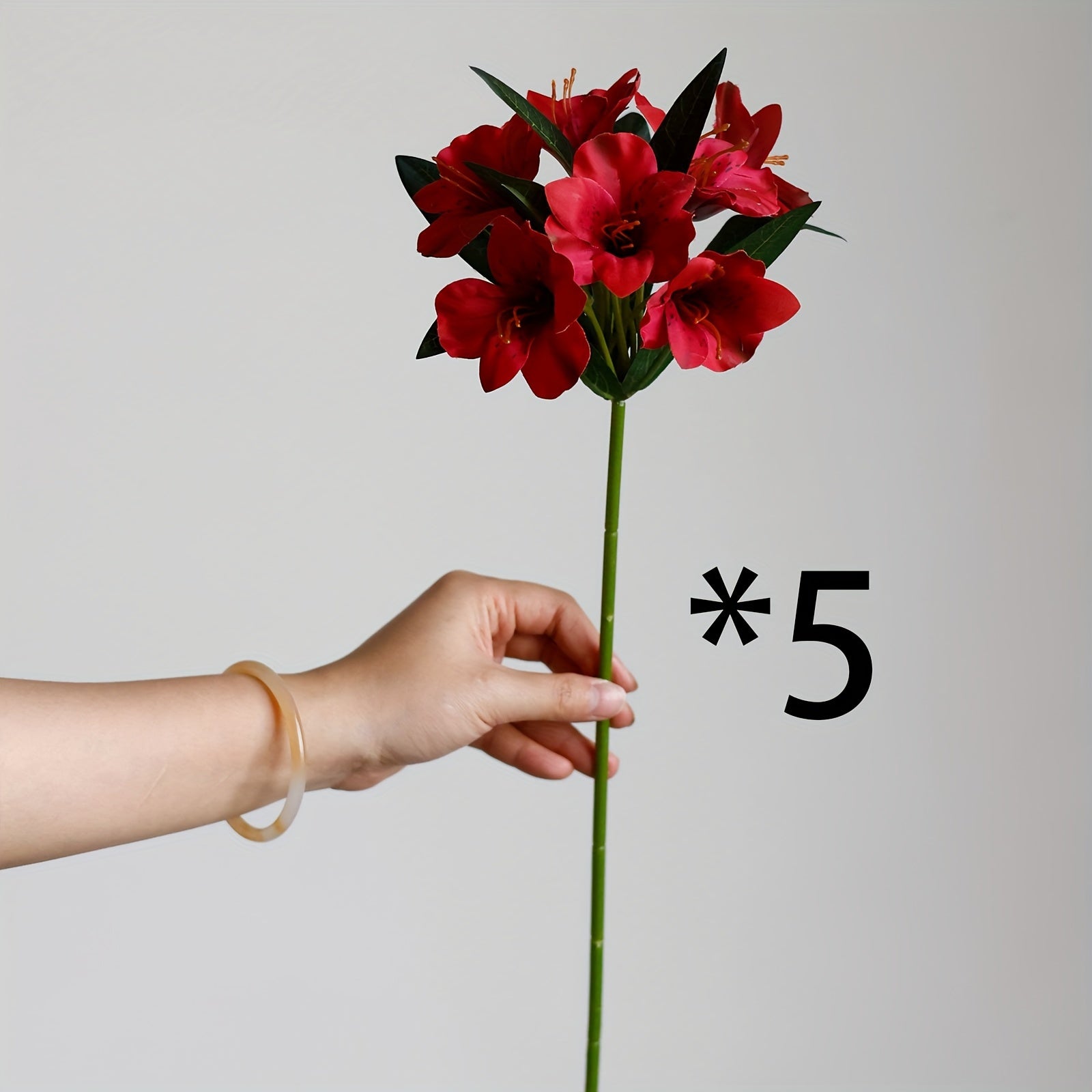 1/5pcs Artificial White Easter Lily Flowers, Fabric Fake Tiger Lily for Spring Wedding Table Centerpiece, Freestanding Home Decoration, No Vase, Ideal for Christmas, Father&