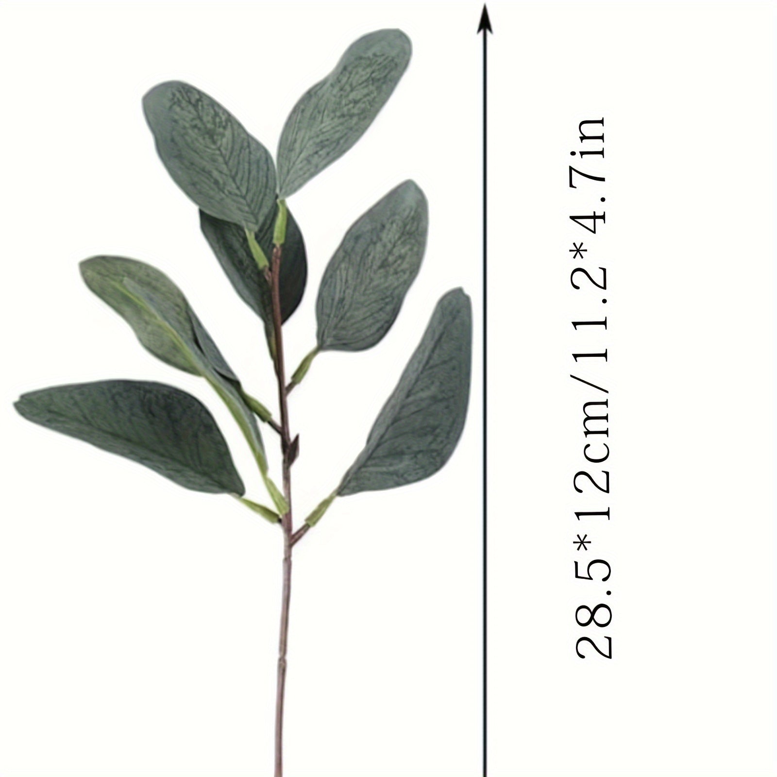 8-Piece Set of Lifelike Artificial Eucalyptus Stems - Perfect for Weddings, Parties & Home Decor | Versatile Faux Greenery Branches for Christmas, Valentine&