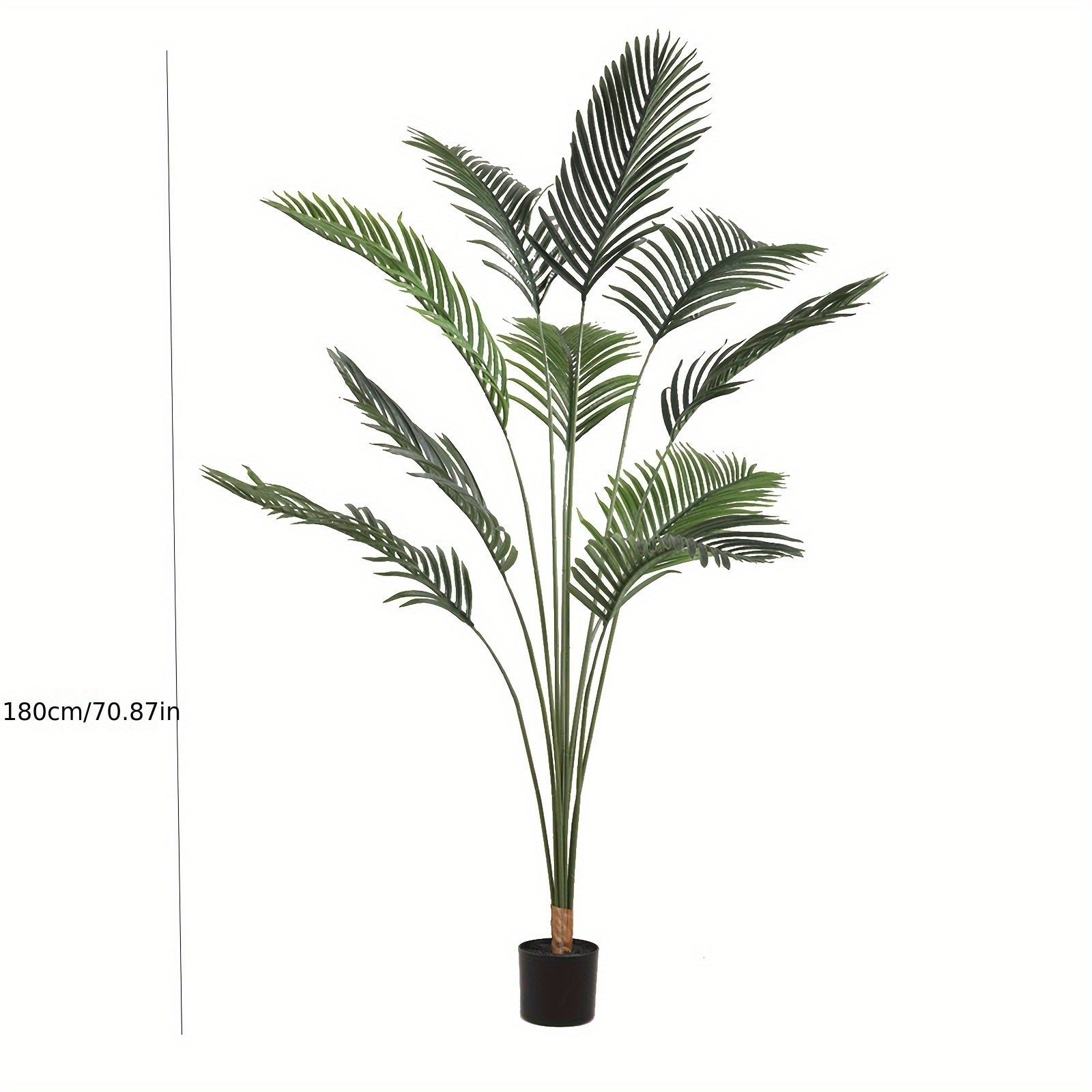 Tropical Areca Palm Artificial Tree with Black Pot - Versatile Faux Greenery for Home, Office, and Outdoor Decor