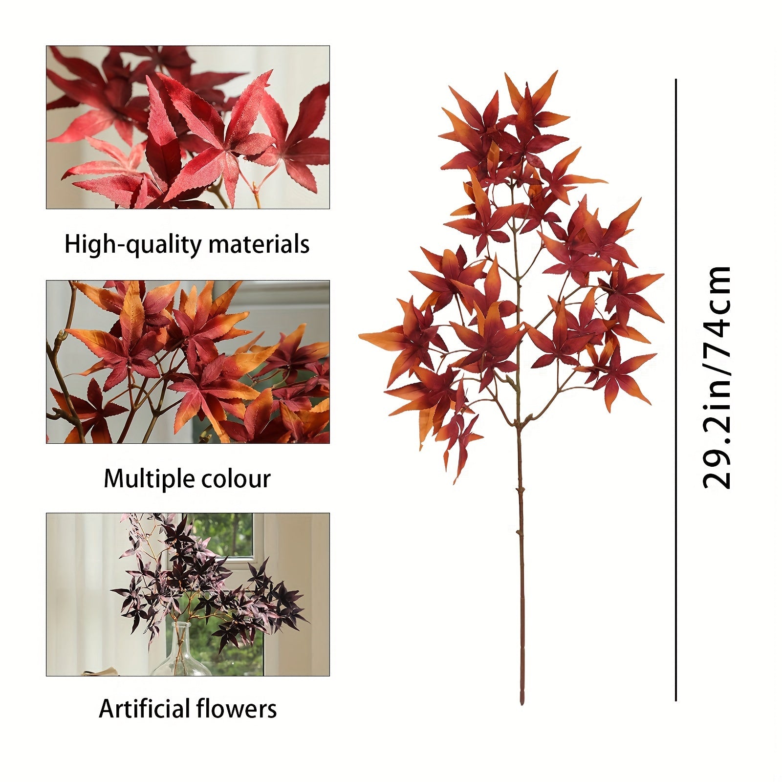 High-Quality Artificial Maple Tree: Perfect for Wedding, Garden, Home Party, and Tabletop Decoration - Suitable for Christmas, Halloween, Thanksgiving, New Year, and Graduation - No Feathers, Plastic Material, and Independent Style