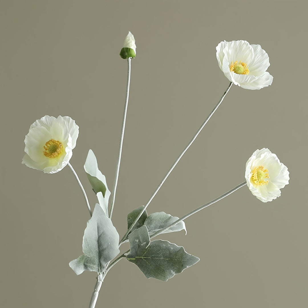 Elegant Artificial Poppy Bouquet - Perfect for Weddings, Home & Garden Decor, Valentine&