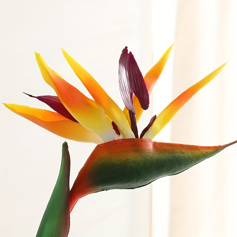 1pc Boho Style Artificial Bird of Paradise Flowers, Plastic Floral Swags, for Home Office Wedding Centerpiece, Spring Autumn Table Decor, Halloween Thanksgiving Christmas Easter Holiday Decorations