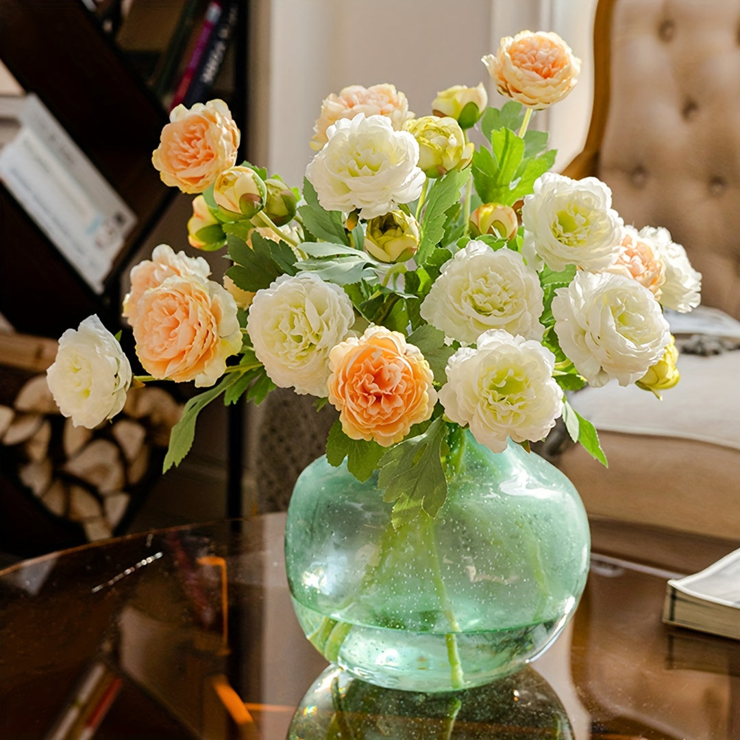 1pc, Artificial Flowers, Artificial Peonies, Decorate The Home, Beautify The Space, Create A Warm Atmosphere, 20.4in/52cm, Home Decoration, Room Decoration, Garden Decoration