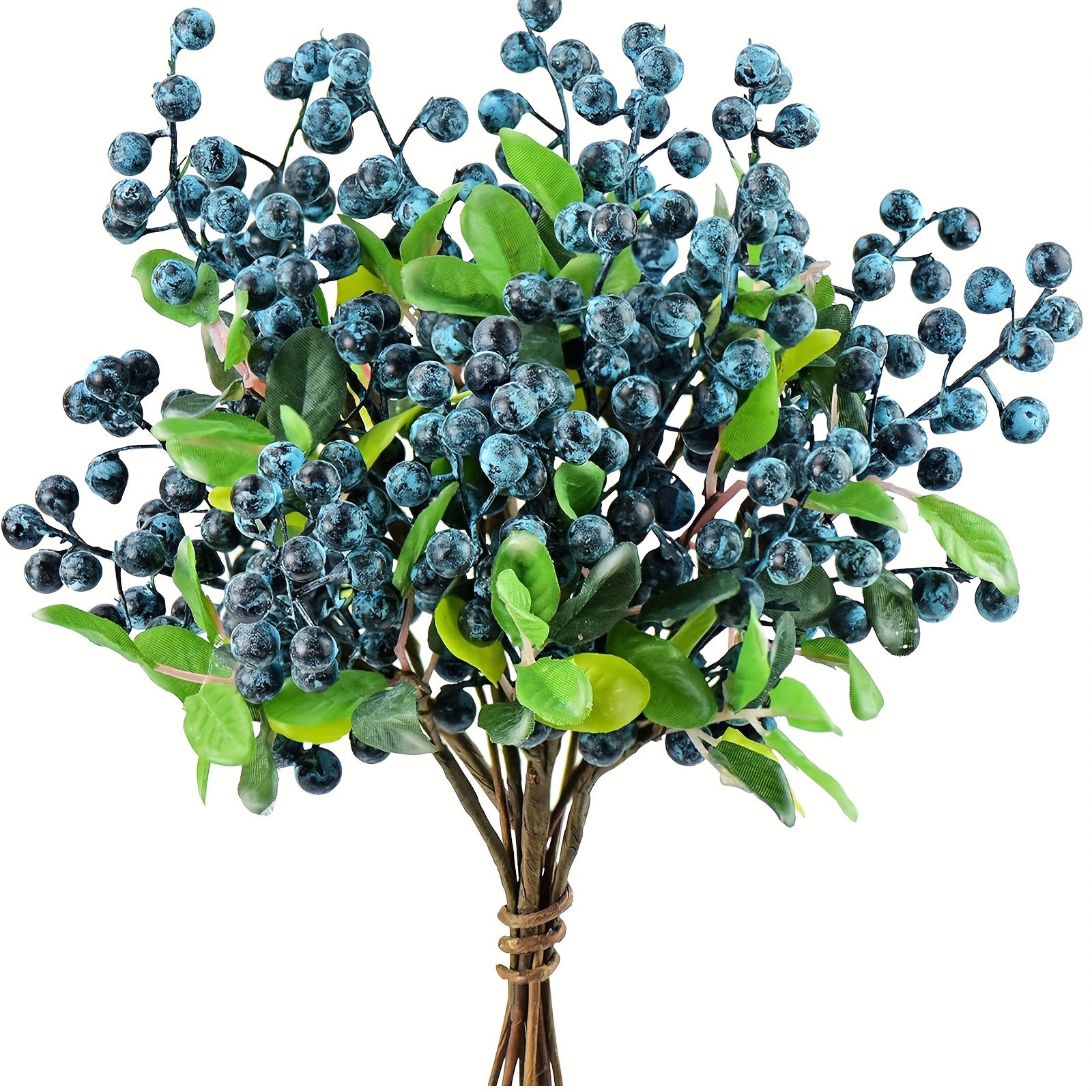 artificial blueberries with stems Christmas