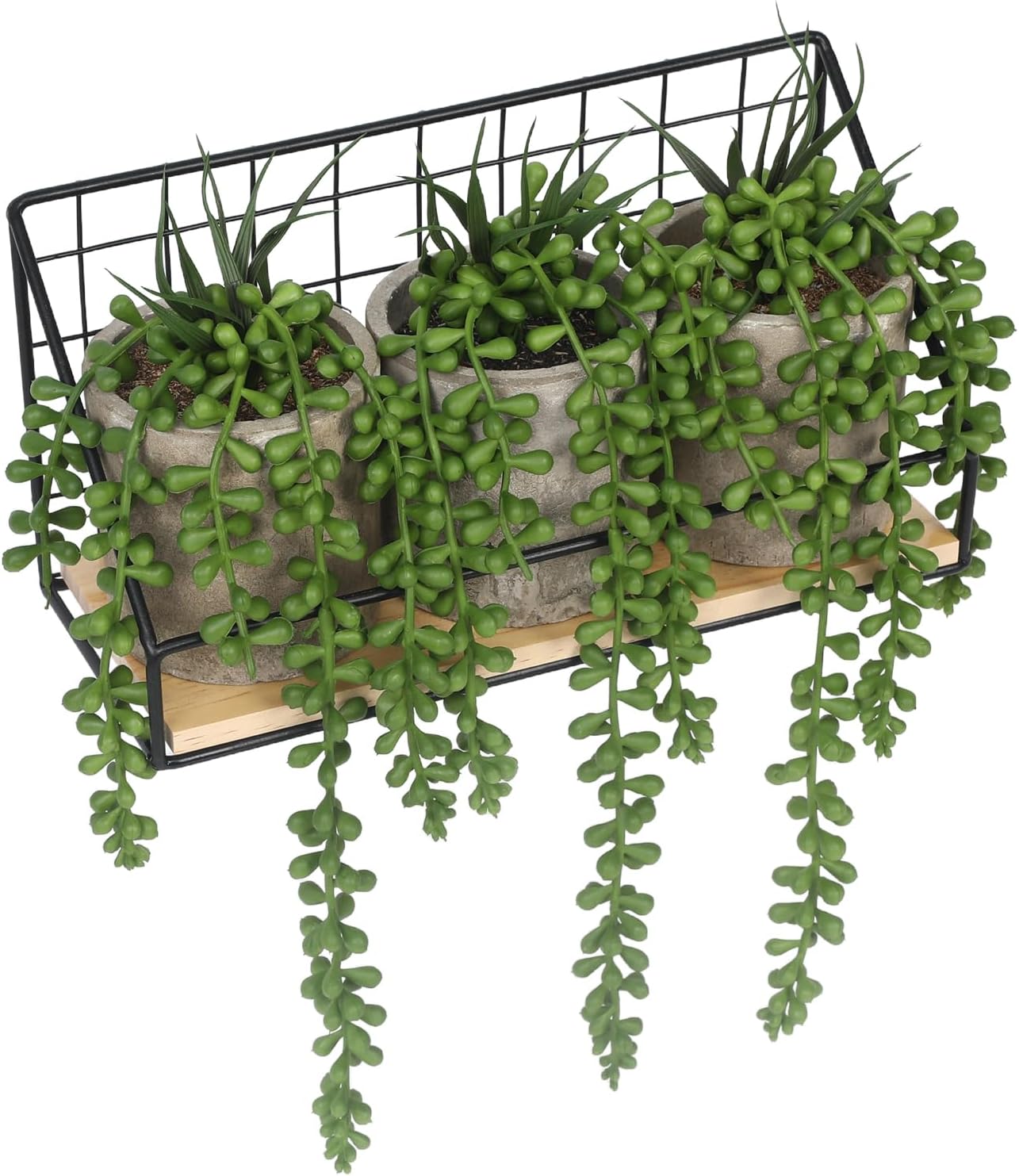 3 Packs Fake Hanging Plant with Pot Artificial Plants Desk Plants Greenery for Home Office Wall Kitchen Shelf Bedroom Living Room Bathroom Decor Outdoor Indoor (3pc-Wall)