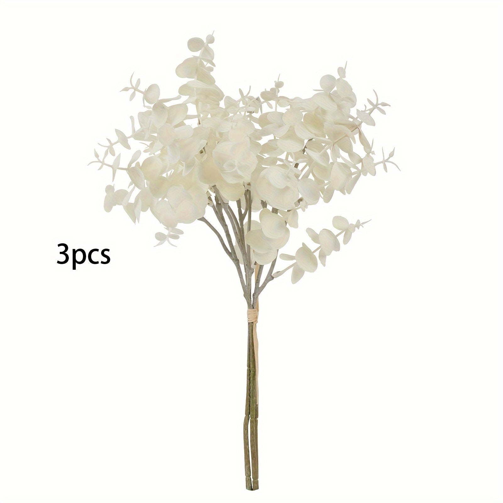 3/5 Branches of Artificial Eucalyptus Decorative Flowers, High-end Antioxidant Artificial Flowers, Suitable for Wedding, Home and Party Decoration, Independent Plastic Flower Arrangement, Suitable for Christmas, New Year, Valentine&