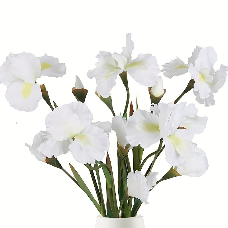 3pcs Lifelike Artificial Iris Flowers with Long Stems (31.1&