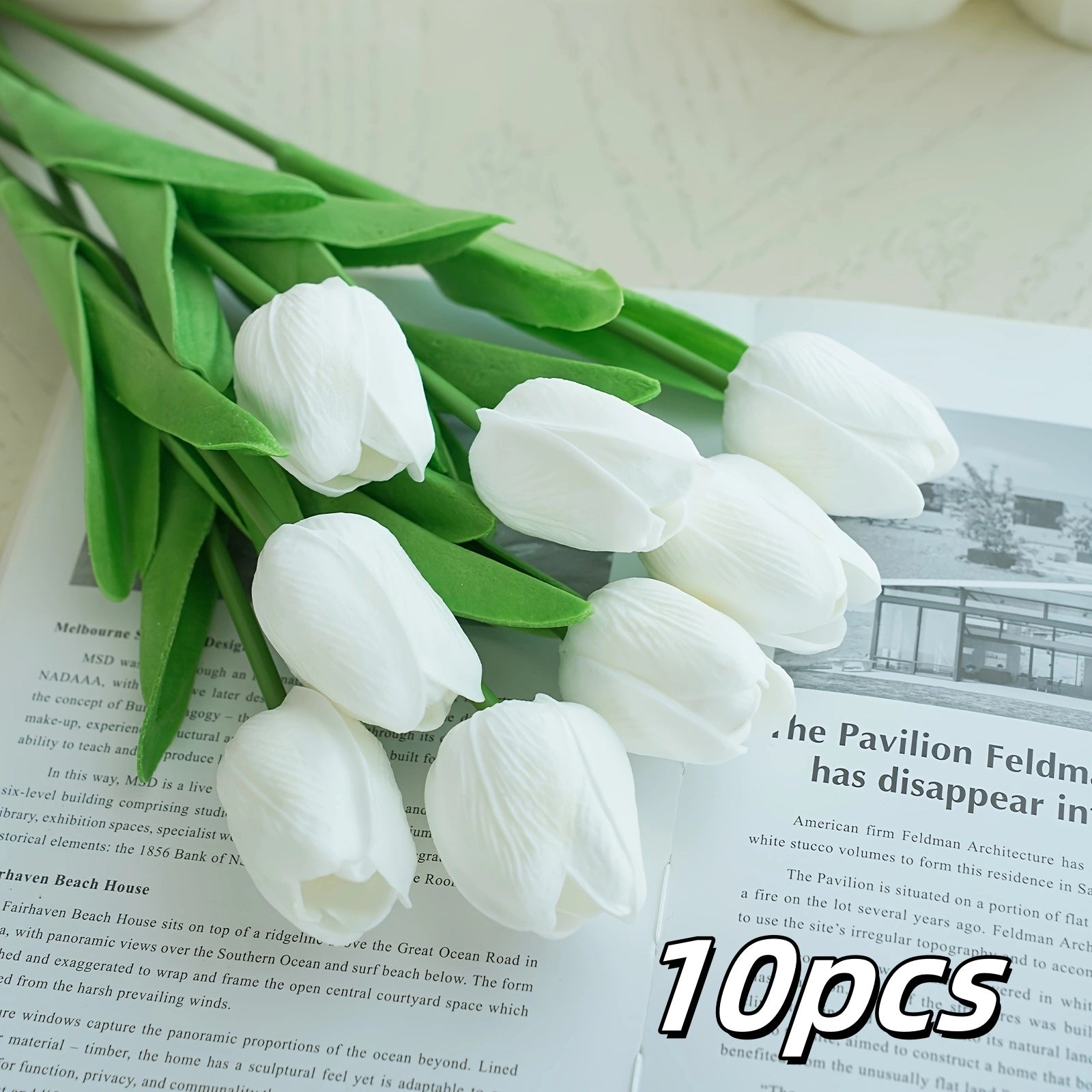 10 high-end artificial flowers, real touch tulip bouquet, wedding room home hotel party event Christmas decoration
