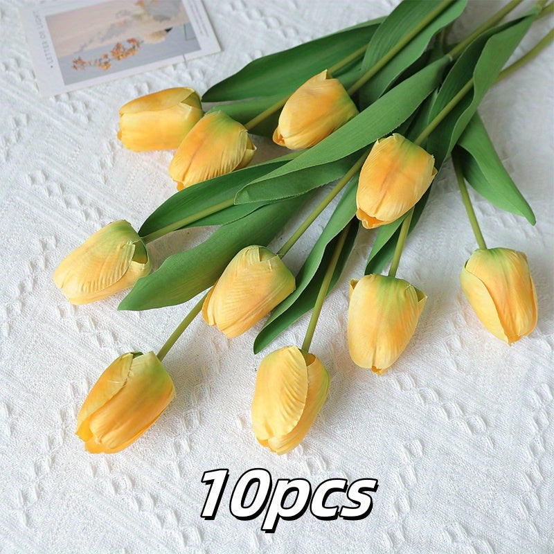 10pcs Lifelike Faux Tulips - Perfect for DIY, Wedding & Home Decor | Ideal Mother&