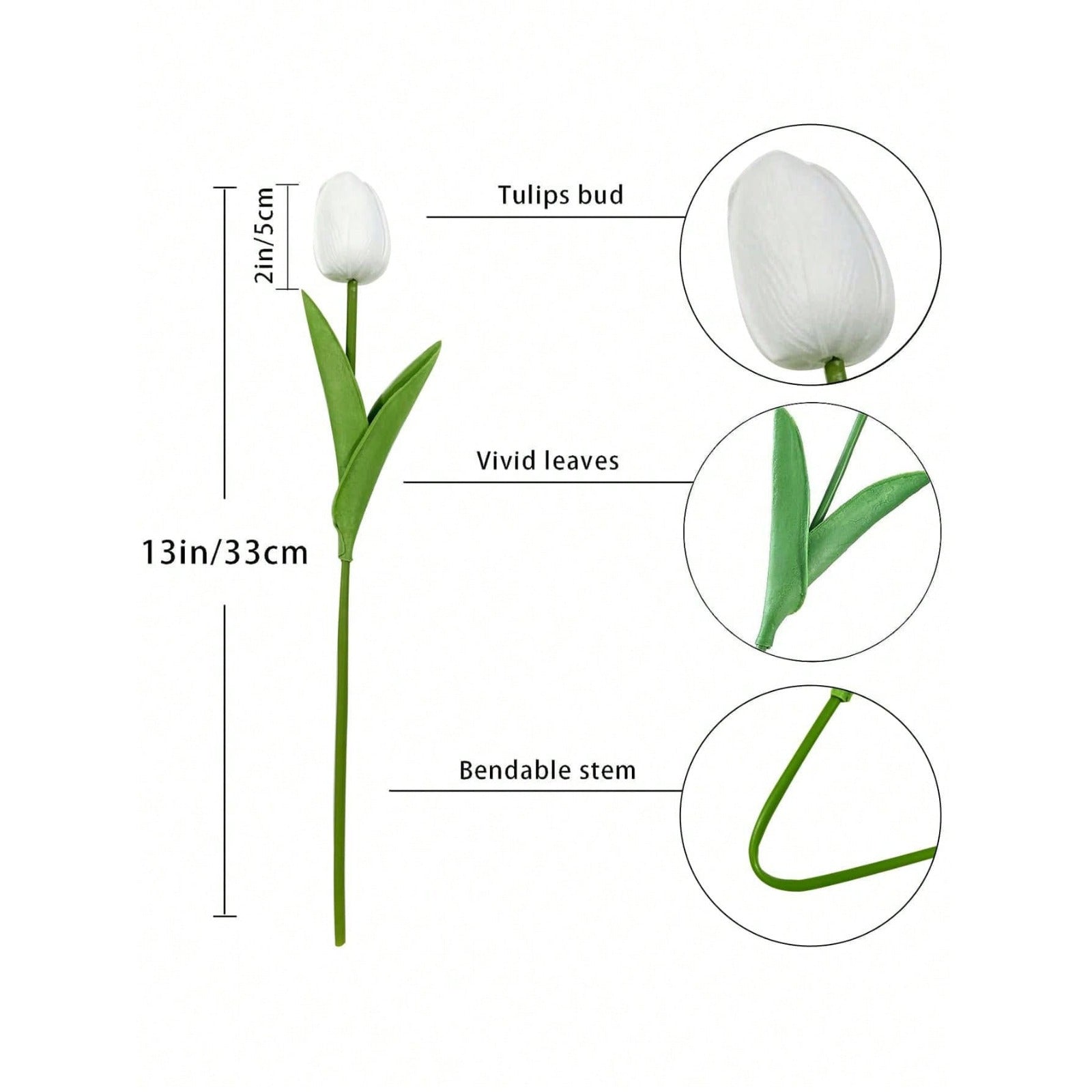 10 high-end artificial flowers, real touch tulip bouquet, wedding room home hotel party event Christmas decoration