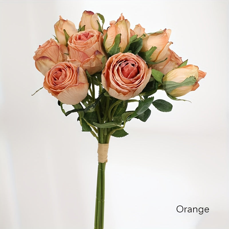 Set, Real Touch Faith Roses, DIY Bouquet Fake Flowers For Home Wedding Decoration, Plastic Flowers Perfect For Weddings, Mother&