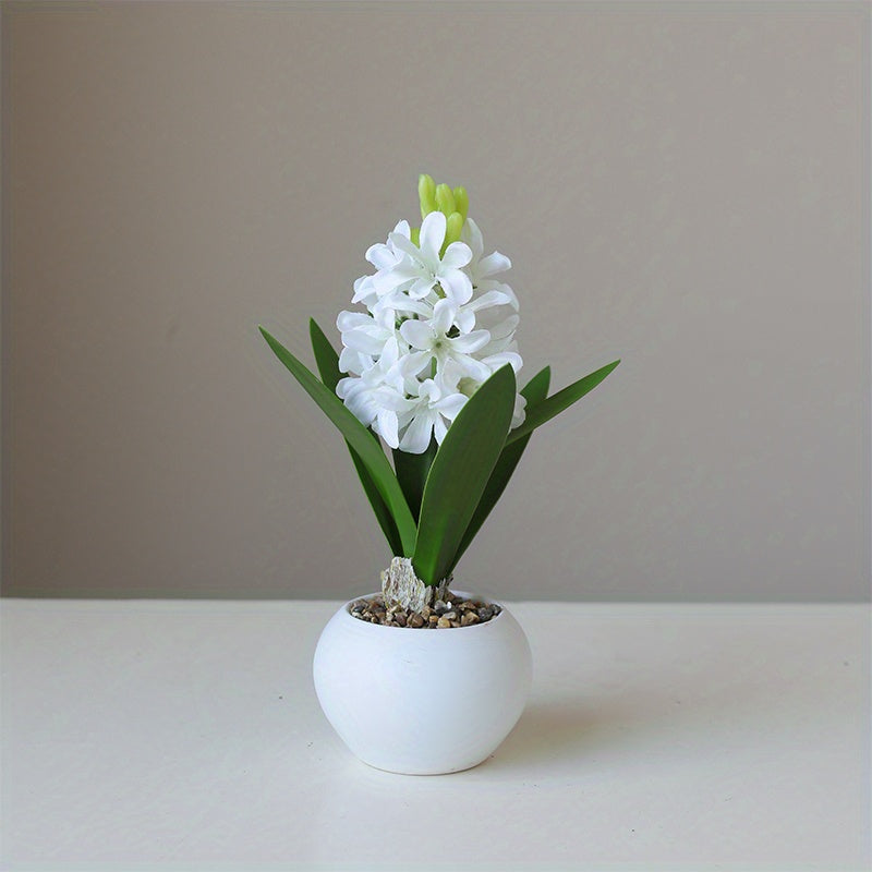 Charming Faux Hyacinth Potted Plant - Perfect for Home & Office Decor, Ideal for Mother&