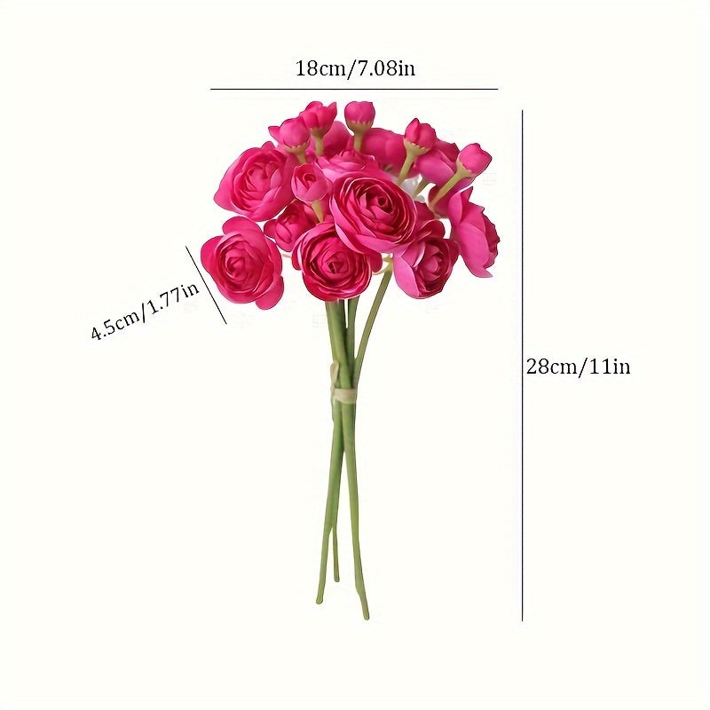 Vibrant Artificial Camellia Bouquet - Perfect for Weddings, Parties & Home Decor | Ideal for Centerpieces & Floral Arrangements