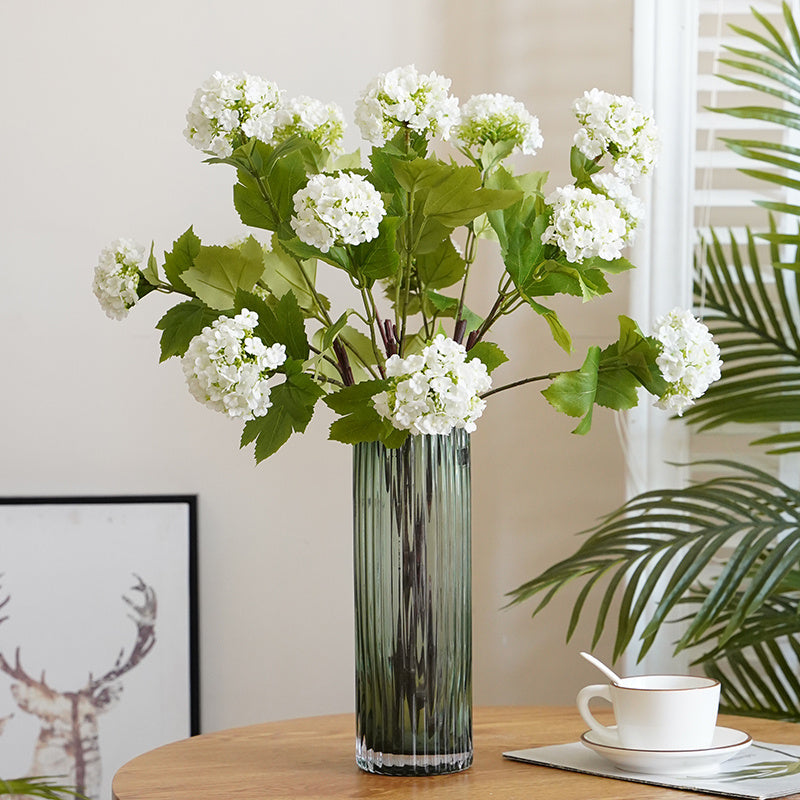 3pcs Classic Style Artificial Hydrangea Flowers, Plastic Floral Swags, Versatile Faux Hydrangeas for Home & Office Decor, with 28" for Wedding, Thanksgiving, Valentine&