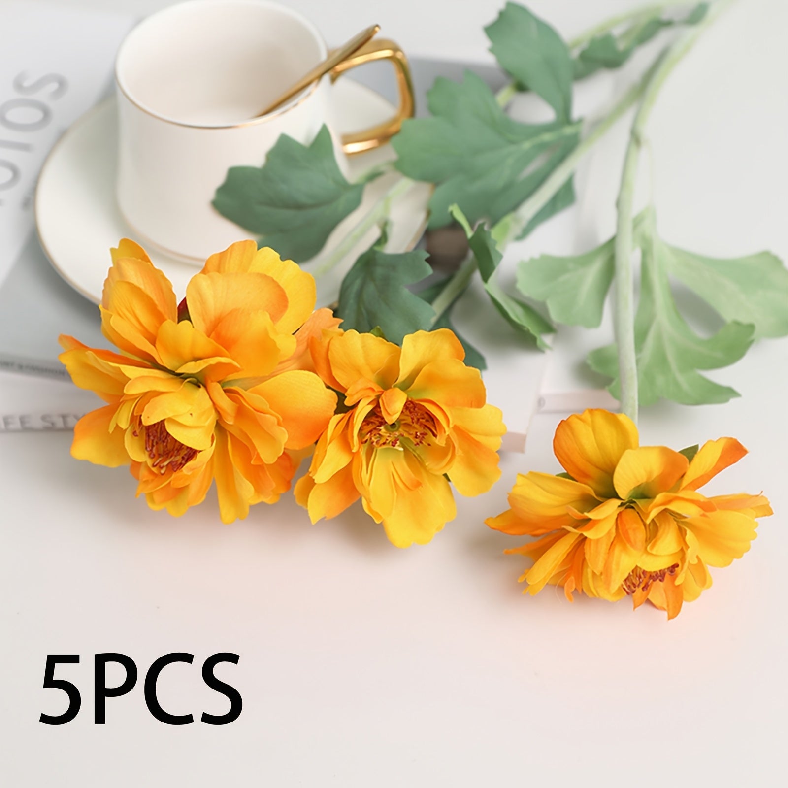 2/5 Stems Lifelike Artificial Silk Peony Flowers - Spring Season Plastic Evergreen Faux Floral for DIY Bouquets, Wedding, Party Home Office Desk Centerpiece, Outdoor Garden, Engagement, Valentine&