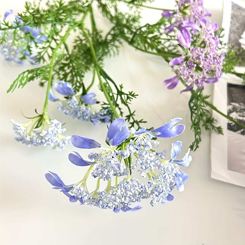 1pc Elegant Lace Artificial Flowers, Versatile Plastic Floral Arrangement for Home Decor, Perfect for Wedding, Christmas, Easter, Hanukkah, Thanksgiving, Mother&