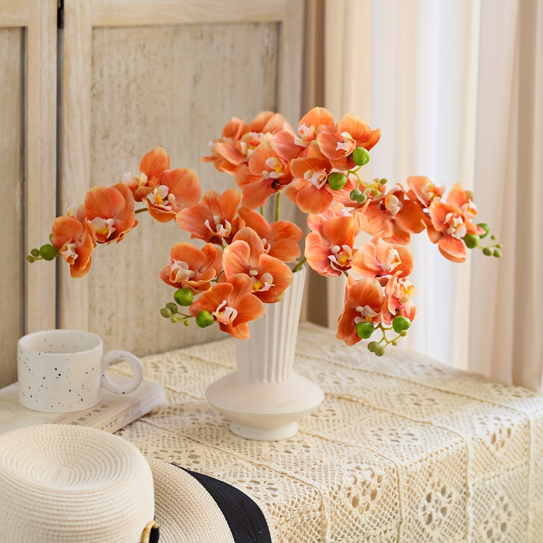 3pcs DIY Silk Phalaenopsis Orchid Set - Versatile Faux Floral Decor for Home, Office, and Holiday Celebrations