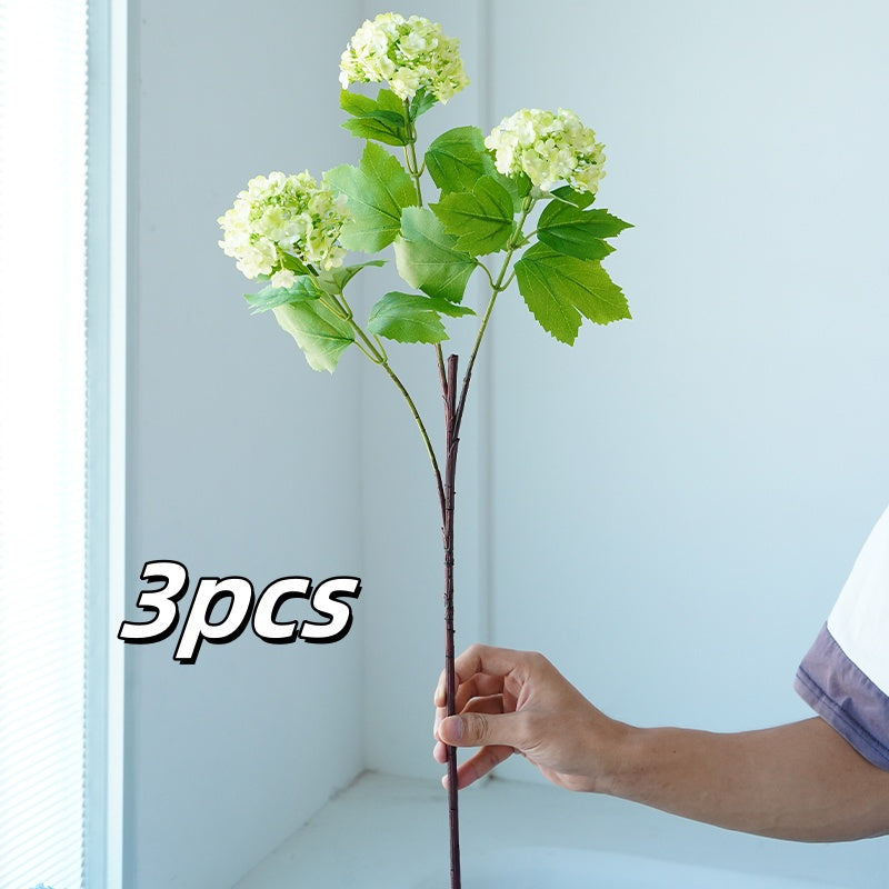 3pcs Classic Style Artificial Hydrangea Flowers, Plastic Floral Swags, Versatile Faux Hydrangeas for Home & Office Decor, with 28" for Wedding, Thanksgiving, Valentine&