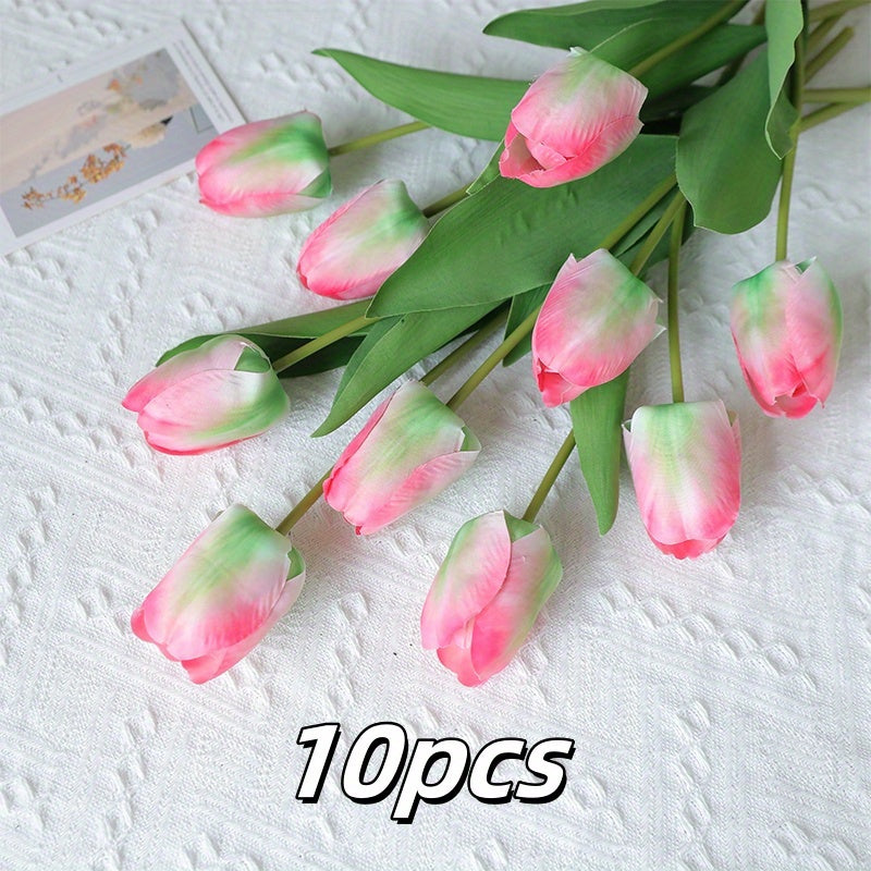 10pcs Lifelike Faux Tulips - Perfect for DIY, Wedding & Home Decor | Ideal Mother&