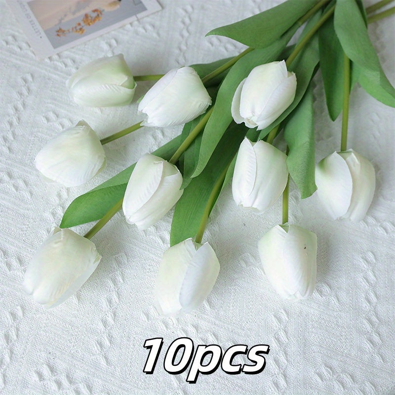 10pcs Lifelike Faux Tulips - Perfect for DIY, Wedding & Home Decor | Ideal Mother&