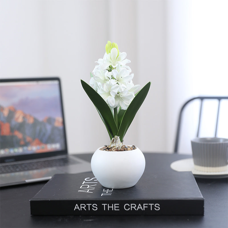 Charming Faux Hyacinth Potted Plant - Perfect for Home & Office Decor, Ideal for Mother&