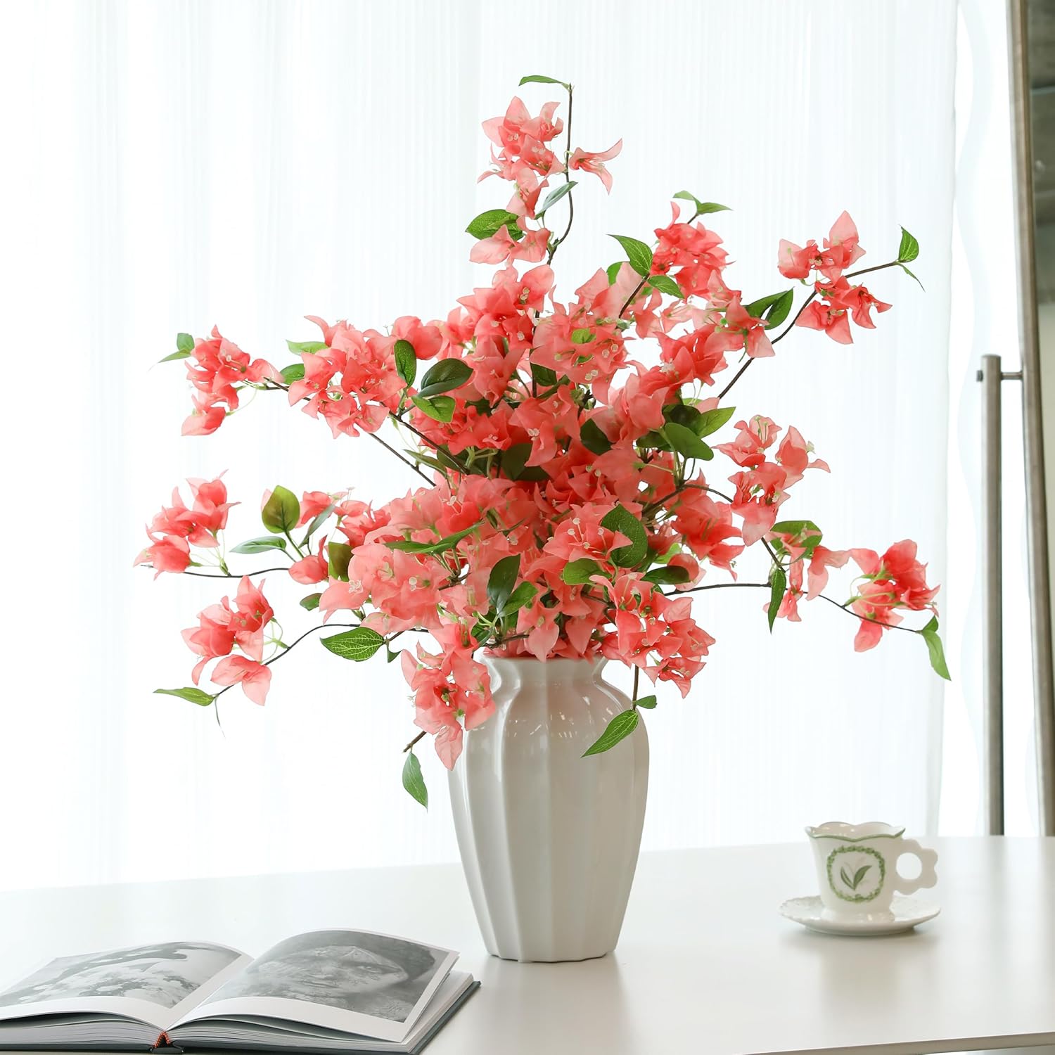 10PCS Bougainvillea Artificial Flowers 30" Silk